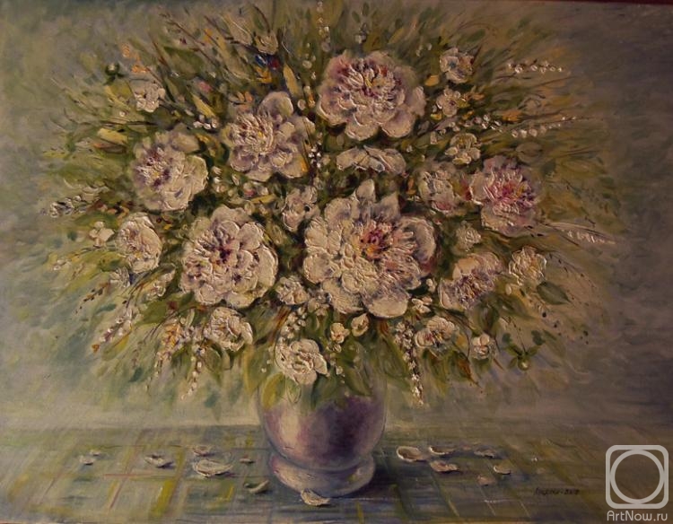Lutsenko Olga. Bouquet with peonies