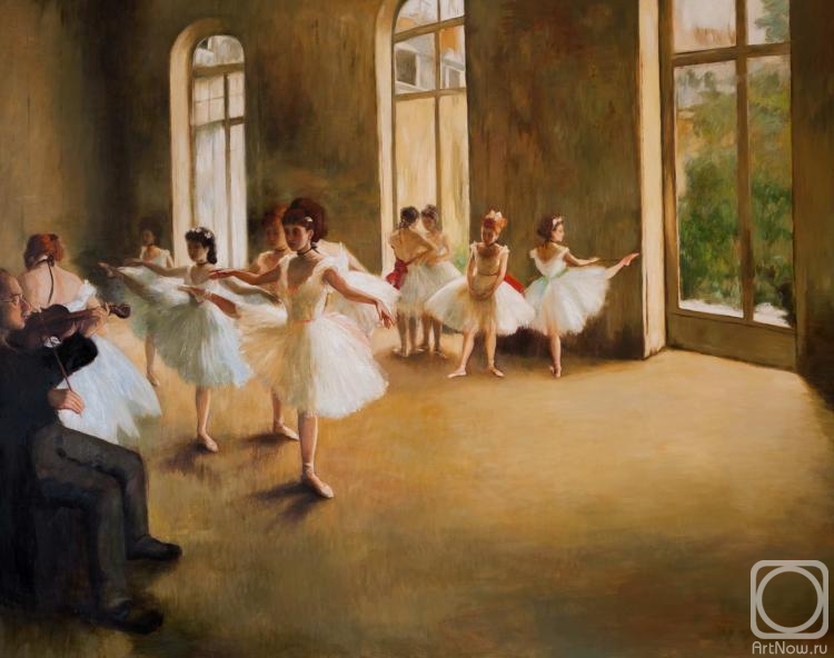 Simonova Olga. School of dancing. Copy of a painting of Degas