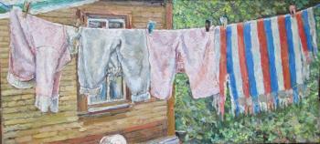 Clothes are dried. Yaguzhinskaya Anna
