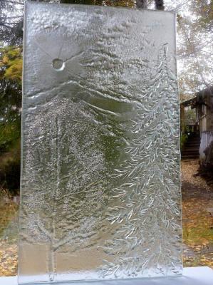 Panels of glass "Chrystal Days" fusing (fragment). Repina Elena