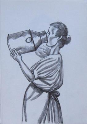 Woman with a can. Rakutov Sergey