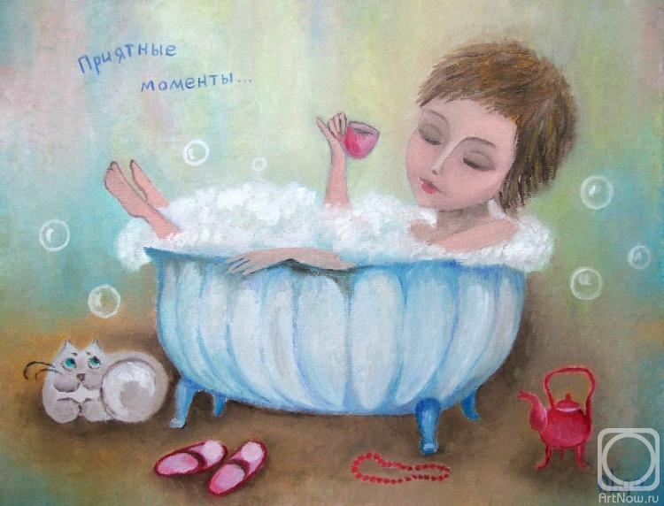 Приятные моменты :))» картина Шестопаловой Ольги маслом на холсте — купить  на ArtNow.ru