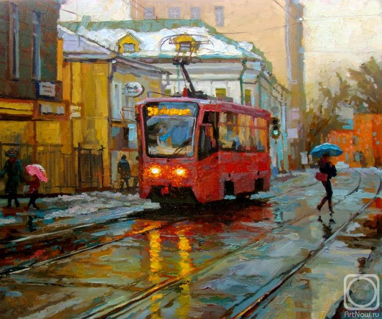 Volkov Sergey. Crimson tram on Baumanskaya Street