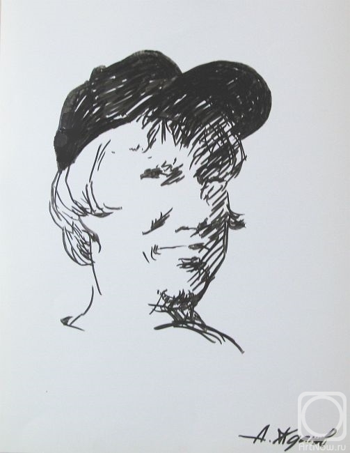 Zhdanov Alexander. Self-portrait in a baseball cap