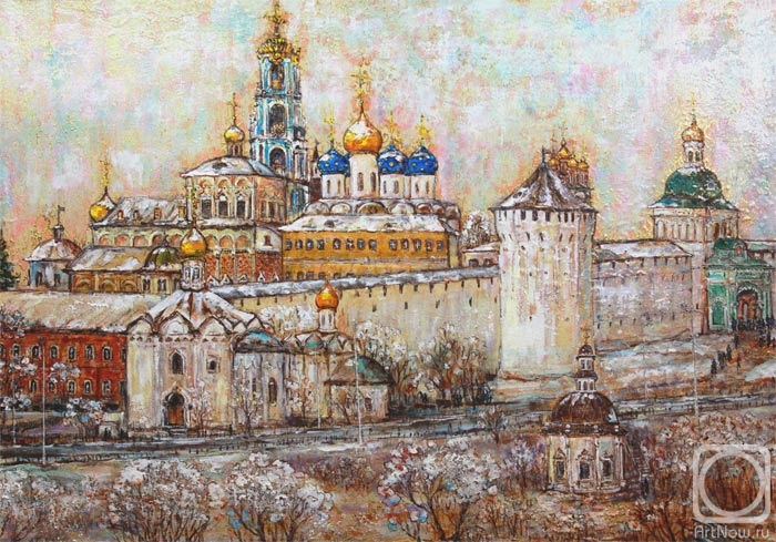 Volkhonskaya Liudmila. Winter view of the Trinity-Sergius Lavra