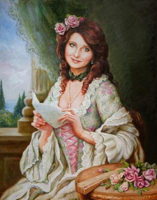The woman with the letter (A Portrait In A Historical Suit). Simonova Olga