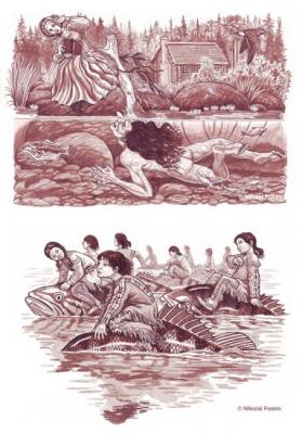 The 10 little Indians. Title and ending illustrations. Fomin Nikolay