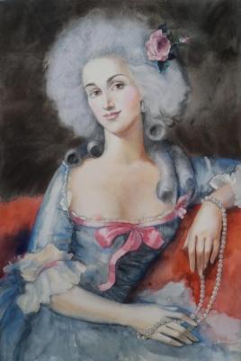 Portrait in the spirit of the times. Rococo