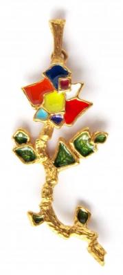 Appliqued flower (fuspension) (The Author S Jewelry). Ermakov Yurij