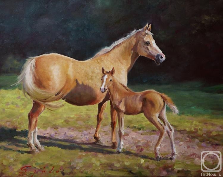 Buiko Oleg. Horse with foal