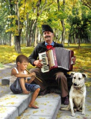 Street musicians. Moldova