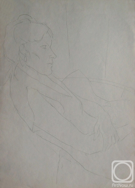 Gaganov Alexander. A sketch of a young woman