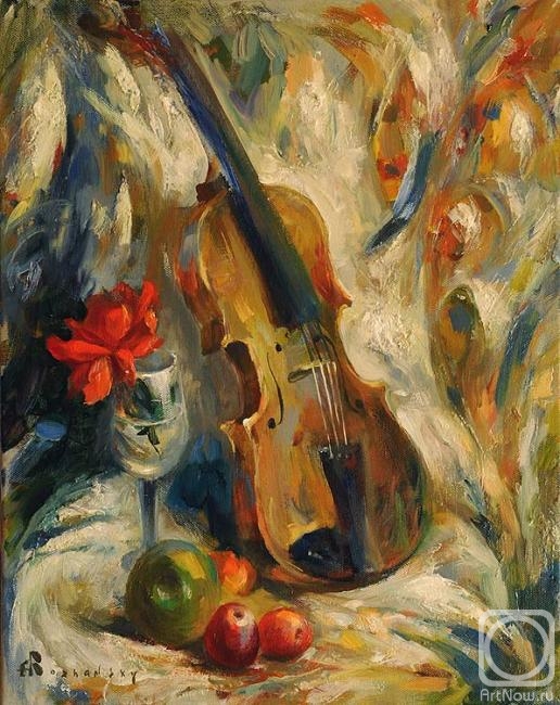 Rozhansky Anatoliy. Violin with red flower