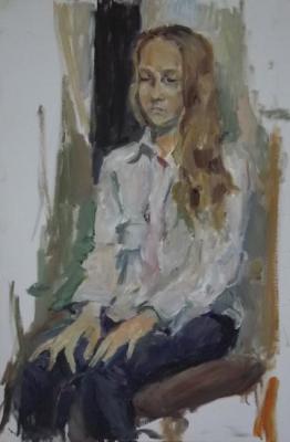 Portrait of the little girl. Korolev Leonid