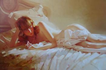 In spring (Girl On The Bed). Chernigin Alexey