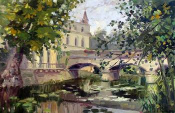 The bridge in Jonzac. From the series journey through France