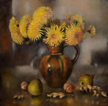 The yellow flowers