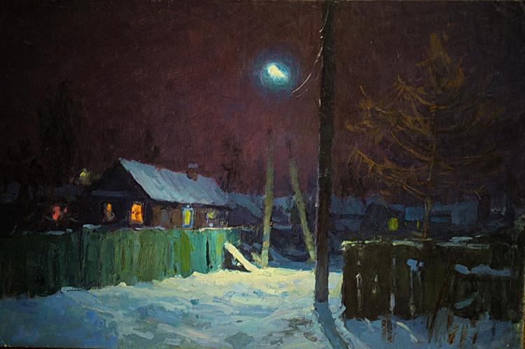 Sviridov Sergey. Winter twilight. Tomilino