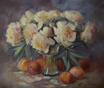 Peonies and peaches
