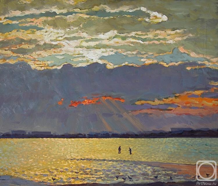 Vyrvich Valentin. Evening clouds. On the estuaries