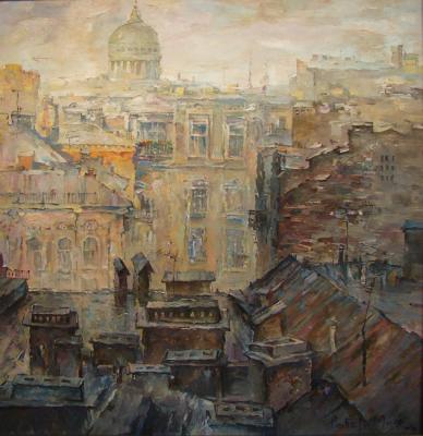 Roofs of old St. Petersburg. Mif Robert