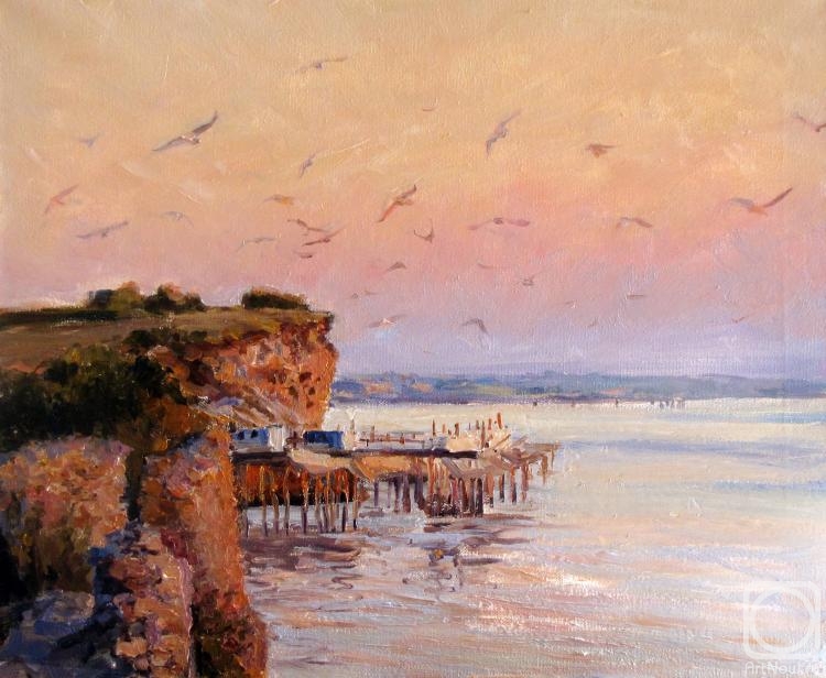 Rodionov Igor. Sunset at Talmont-sur-Gironde. From the series A Journey through France