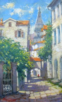 A street in the Old Town. Montenegro