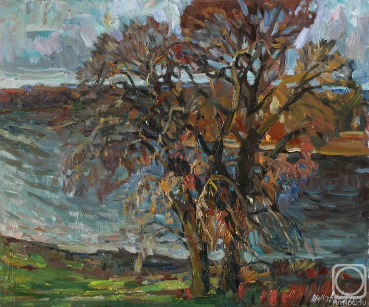Zhukova Juliya. Autumnal tree by the river