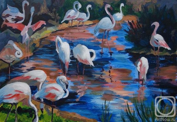 Lukaneva Larissa. 620 Flock of Flamingos
