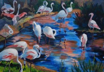 620 Flock of Flamingos. Lukaneva Larissa