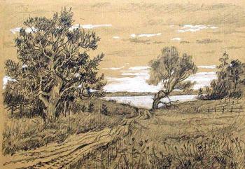 Lake Nero. Byroad (sketch). Bask Tatiana