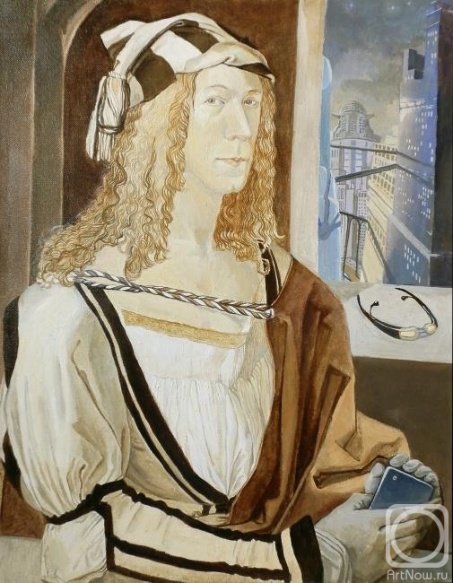 Sushkova Olga. Self-portrait. Albrecht Dürer (copy)