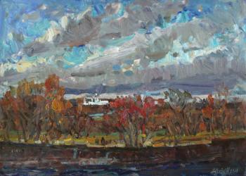 Картина «Небо, ветер и река»