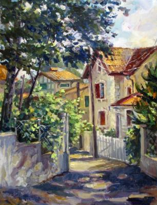 Street in Royan. A sunny day. France