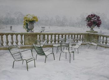 Snow. Luxembourg Gardens. Kiryanova Victoria