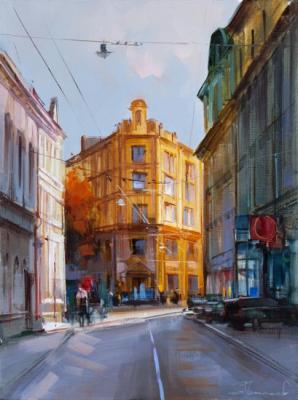 "Turn on Zlatoustinskiy..." Zlatoustinskiy alley (Old Moscow Skyline). Shalaev Alexey