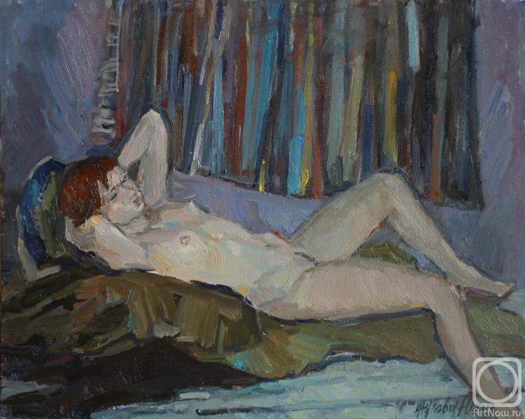 Zhukova Juliya. Nude on the bed