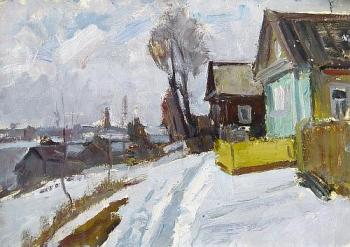 Winter Sketch (Sovietic Painting). Rubinsky Igor