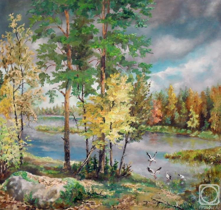 Denisov Vladimir. Autumn in the park "Smolensk Lake Lake"