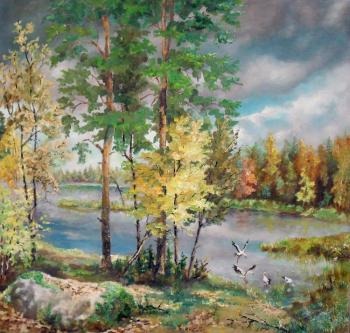 Autumn in the park "Smolensk Lake Lake". Denisov Vladimir