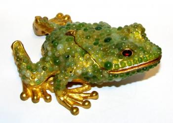 The green ephemeral Dart frog (Ornamental Stone). Ermakov Yurij
