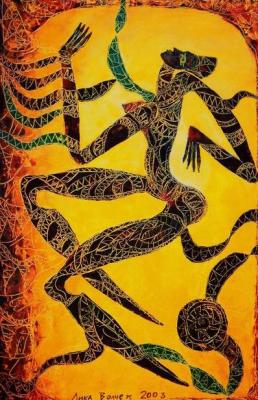 Cleopatra and the infinity (African Art). Volchek Lika