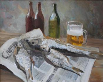Still-life With Fish And Beer. Tevtoradze Aleksandr