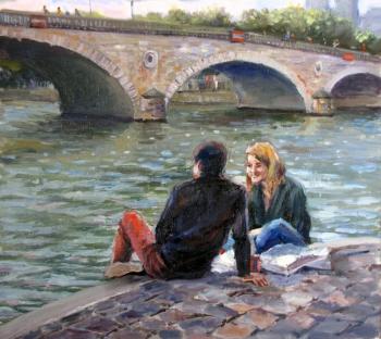 Building bridges. (Seine Embankment) From the series journey through France. Rodionov Igor