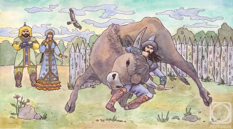 Vitakova Tatiana. Fight from the Urals with a bull