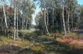 A stream in a birch forest. Borisova Irina
