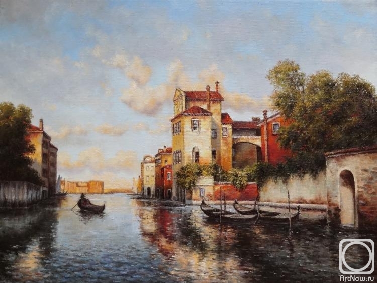    .  . Noel Gondolas On A Venetian Canal