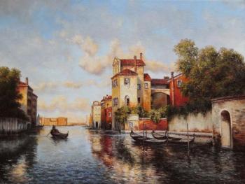 Noel Gondolas On A Venetian Canal. Borisova Irina