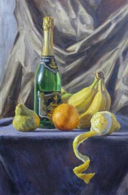Champagne and fruit
