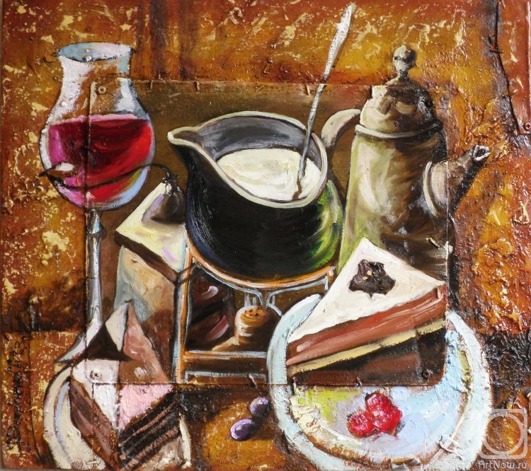 Bazhenov Sergey. fondue and wine